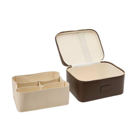 ETOILE COLLECTIVE Vanity Case in Espresso New Womens Travel Makeup Bag as-is - Picture 4 of 11